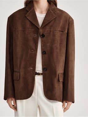 Rockabi single-breasted suede jacket